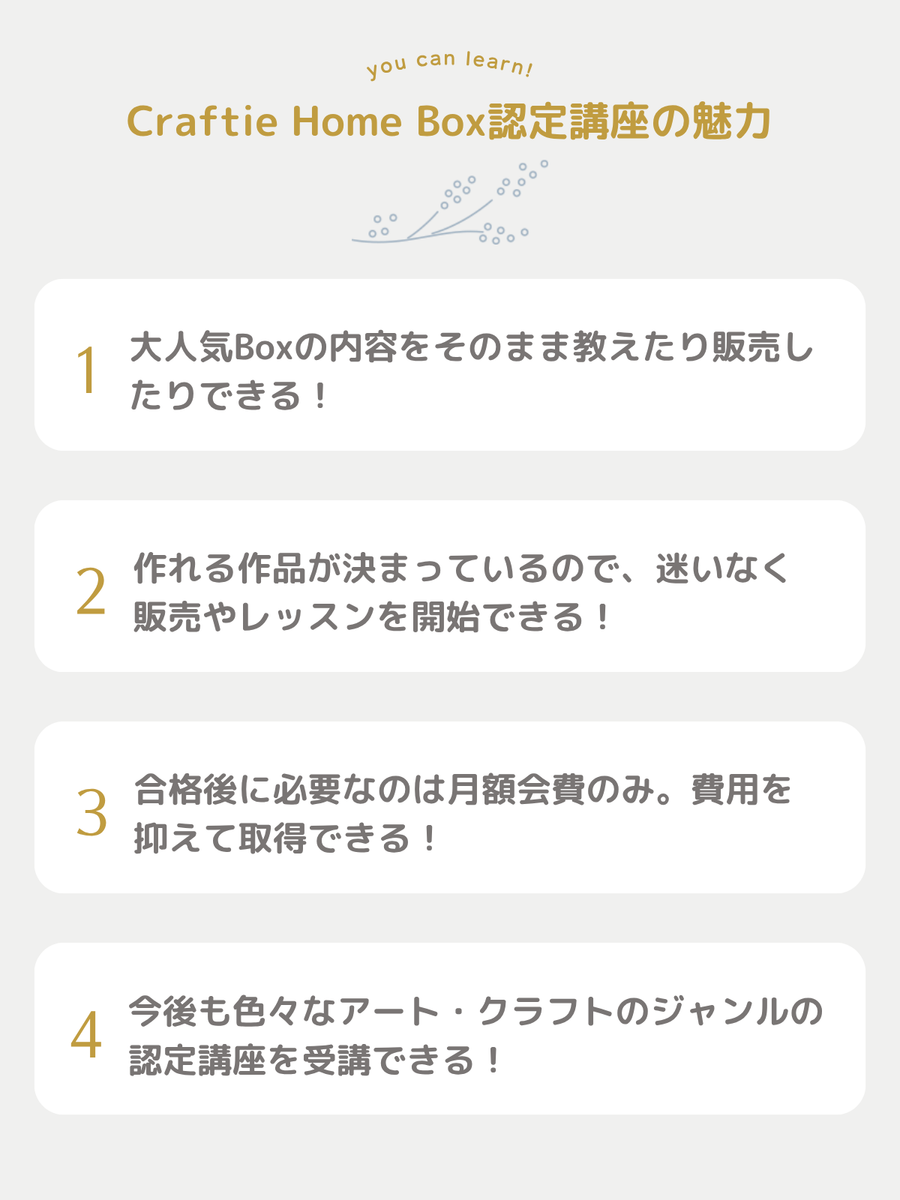 Craftie Home Boxテクスチャーアート認定講座